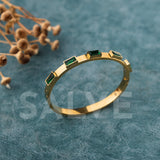 Salve Emerald Green Gold-Toned Bracelet