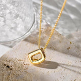 Salve 'D' Bubble Initial Pendant Necklace