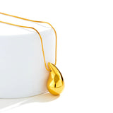 Salve ‘Sleek’ Bottega-Inspired Anti-Tarnish Teardrop Earrings Pendant Set