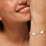 Salve Black & White Clover Bracelet Set