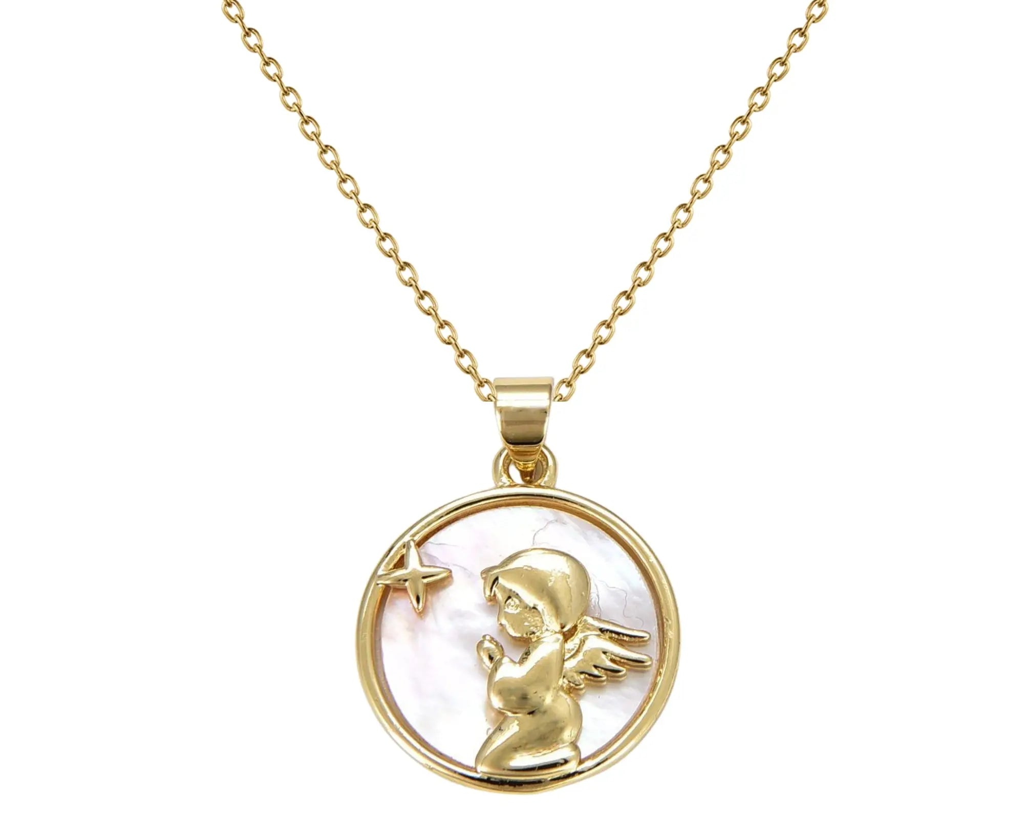 Salve Guardian Angel Golden Pendant - Salve