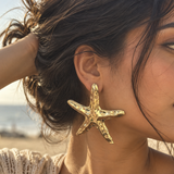 Statement Starfish Gold Earrings