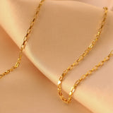 Salve Rectangle Box Chain Link Necklace