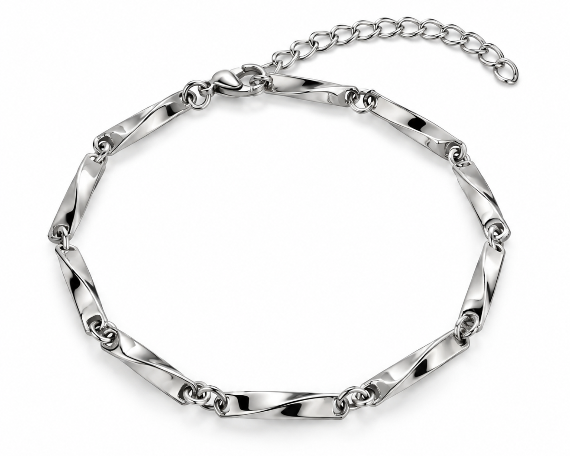 Silver-toned minimal men's bracelet by SALVE, featuring sleek, modern design with smooth metal band.