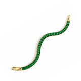 Baguette Green Tennis Bracelet