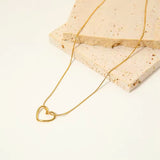 Salve Quirky Heart Gold-Toned Pendant Necklace