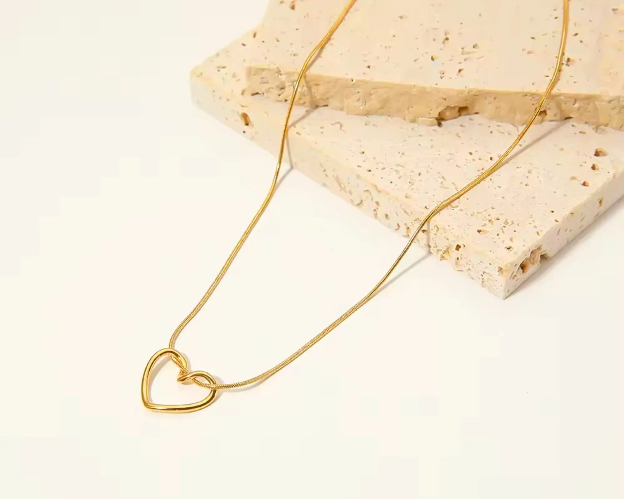 Salve Quirky Heart Gold-Toned Pendant Necklace - Salve