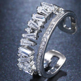 Salve ‘Delicate’ Stainless Steel Silver Baguette Ring