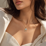 Pale Blue Raining Cloud Pendant