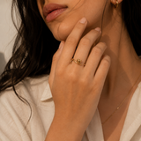 Gold-Tone Cat Ring for Women