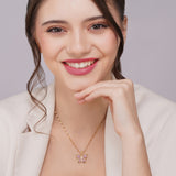 Salve Pink Butterfly Pendant for Women