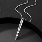 Salve Men Gun Bullet Pendant Necklace