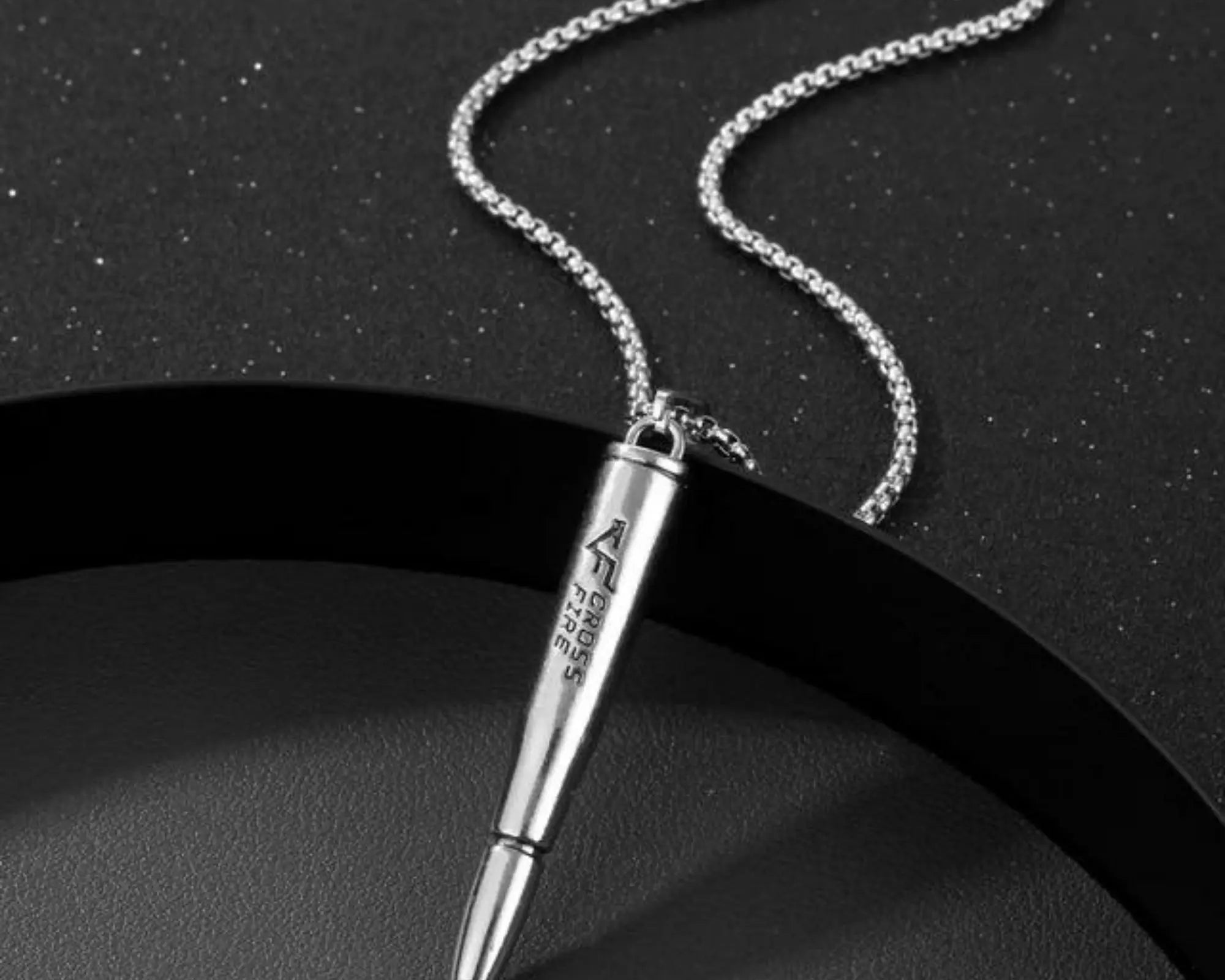 Salve Men Gun Bullet Pendant Necklace - Salve