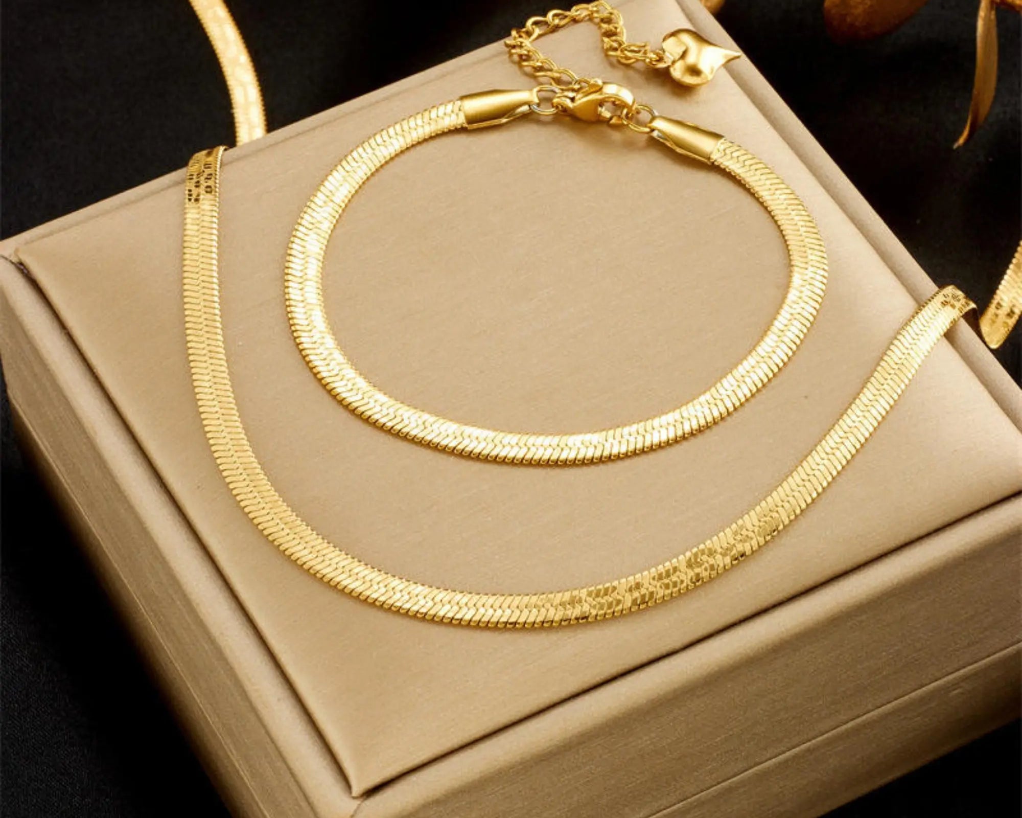 Salve Snake Chain Necklace & Bracelet Set - Salve