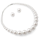 Salve Faux Pearl Studs & Necklace Set