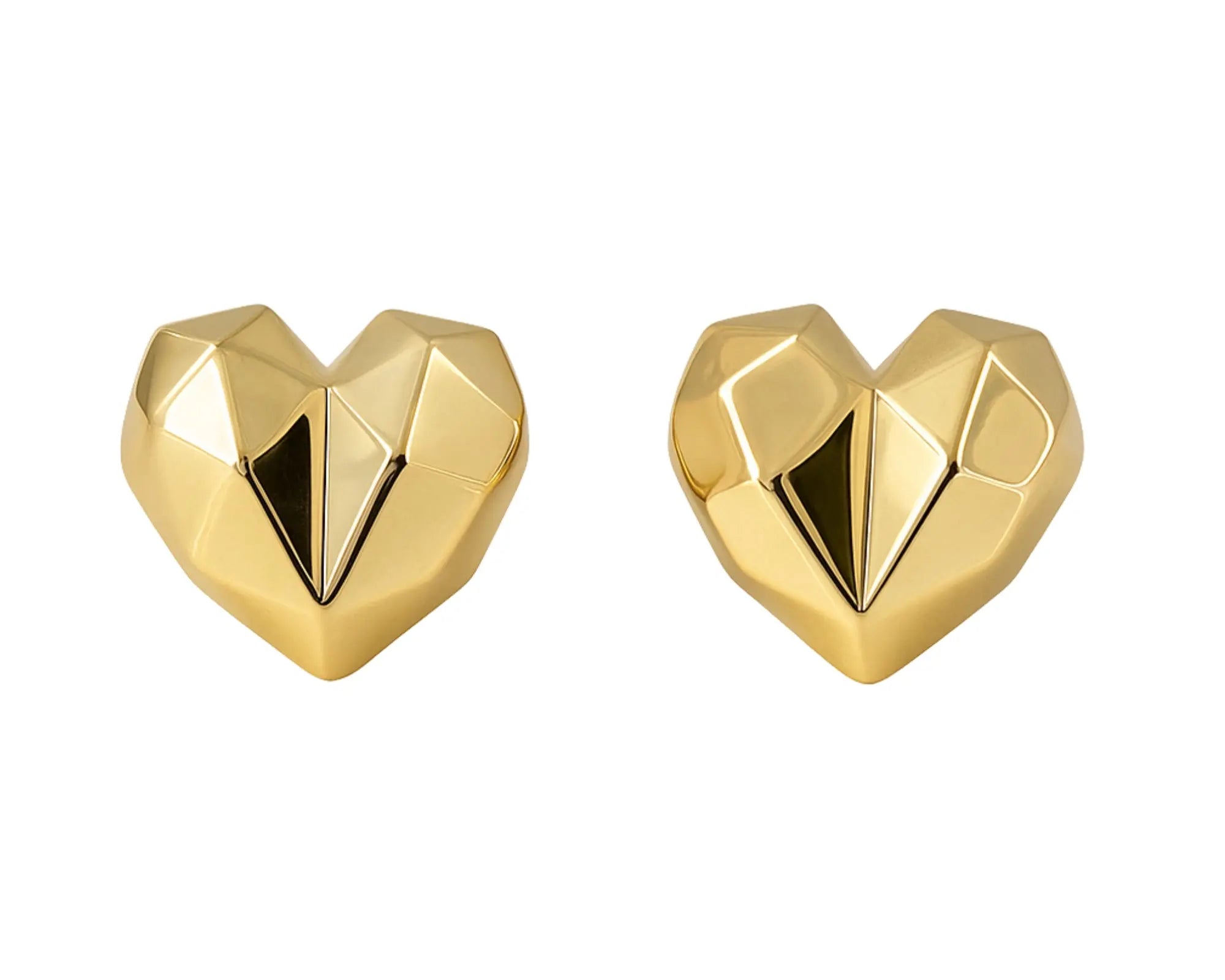 Salve Chunky Origami Heart Earrings - Salve