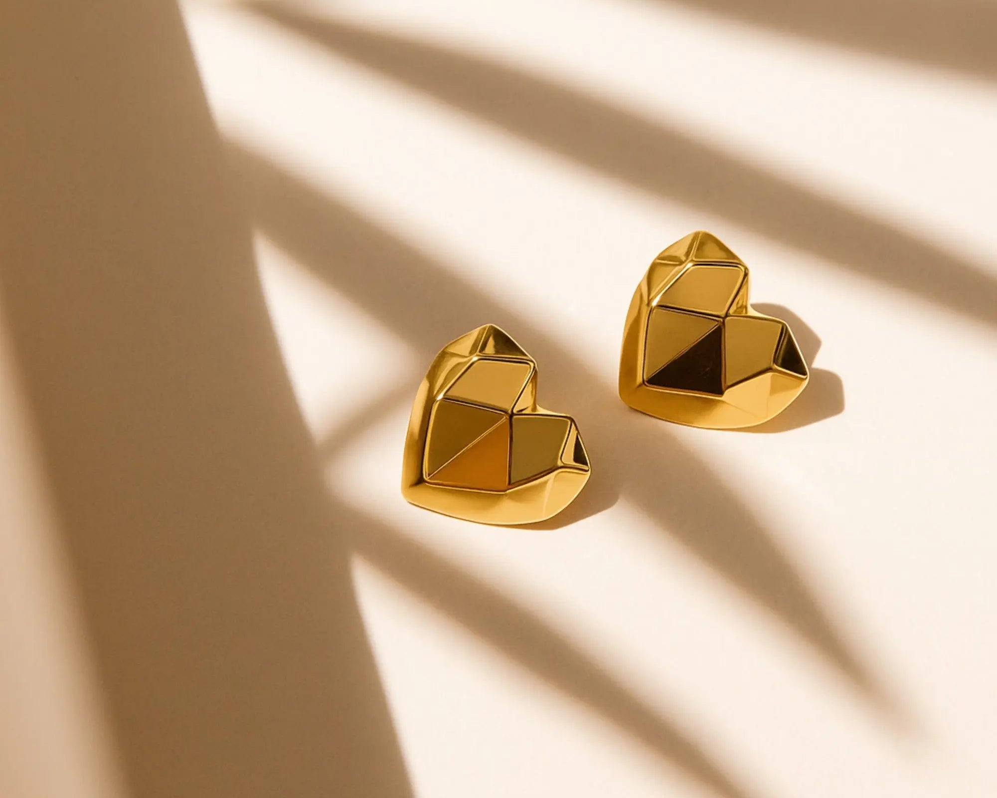 Salve Chunky Origami Heart Earrings - Salve