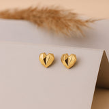 Salve Chunky Origami Heart Earrings