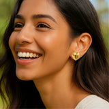 Salve Chunky Origami Heart Earrings
