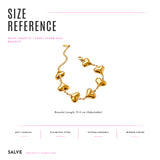 Coquette 7 Hearts Gold Bracelet