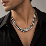 11MM Black Iced Out CZ Necklace for Men