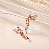 Salve Bow-Mance Rose Gold Earrings