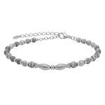 Salve Twin Fish Grey Men's Bracelet featuring two silver-tone fish charms on a grey cord.