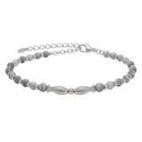 Salve Twin Fish Grey Men's Bracelet featuring two silver-tone fish charms on a grey cord.