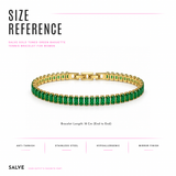 Baguette Green Tennis Bracelet