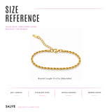 2mm Gold Rope Chain Bracelet