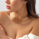 Salve Cleopatra Torque Gold Choker Necklace