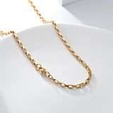 Salve Rectangle Box Chain Link Necklace