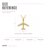 CZ-Studded Airplane Pendant