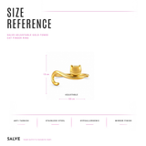 Gold-Tone Cat Ring for Women