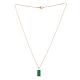 Salve Geometric Green Pendant Necklace