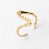 Salve Wavy Finger Ring for Women