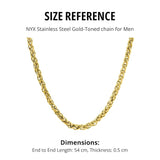 Salve Men Gold Stainless Steel Chain