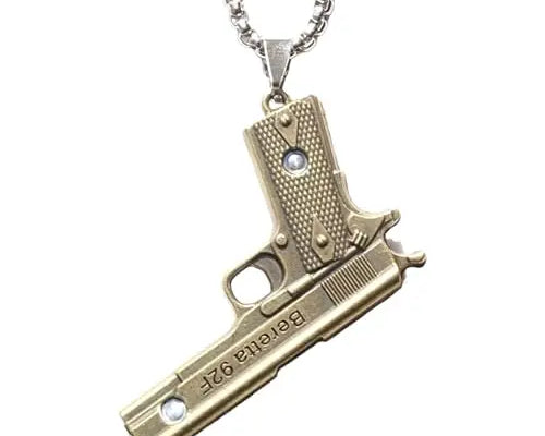 Salve Men Beretta 92F Gun Pendant - Salve