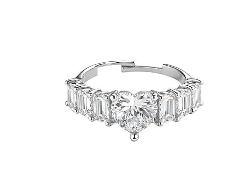 Salve CZ Heart Stone Ring for Women - Salve