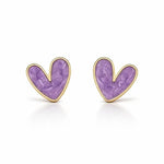 Salve Lavender Purple Heart Earrings for Women - Salve
