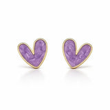 Salve Lavender Purple Heart Earrings for Women - Salve