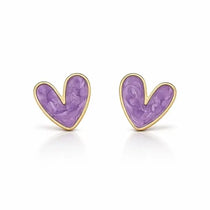 Salve Lavender Purple Heart Earrings for Women - Salve