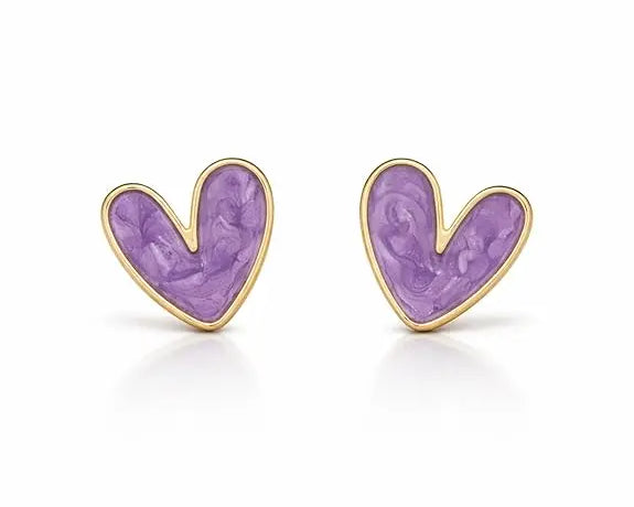 Salve Lavender Purple Heart Earrings for Women - Salve