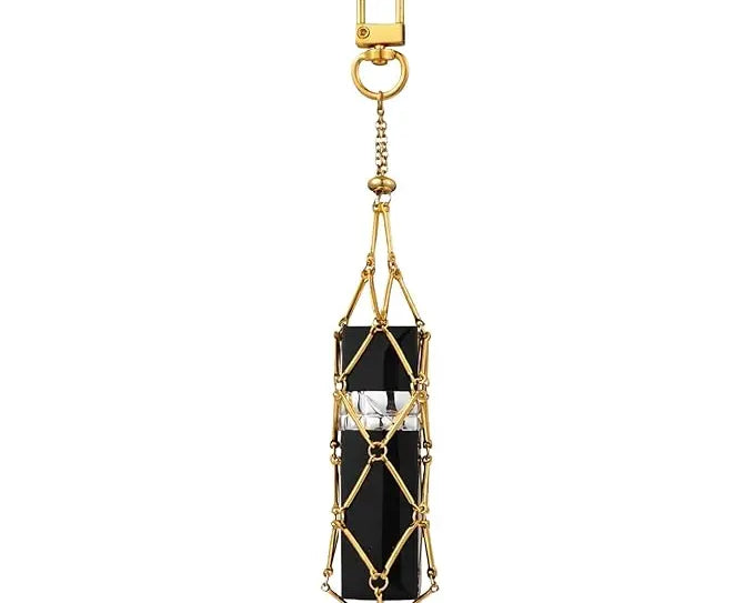SALVE Baddie Mesh Lipstick Holder for Handbags, compact pink mesh accessory with zipper closure and lipstick compartment.