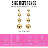 Salve beaded drop earrings for women featuring long beaded design with intricate details and a stylish, elegant appearance.