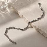 Silver-Toned Minimal Bracelet for Men