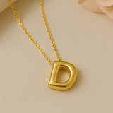 Salve 'D' Bubble Initial Pendant Necklace
