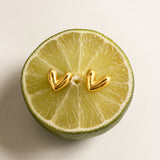 Coquette Gold-Toned Heart Earrings