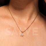 Salve Crystal Butterfly Pendant Necklace