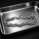 Men Silver Cross Link Bracelet